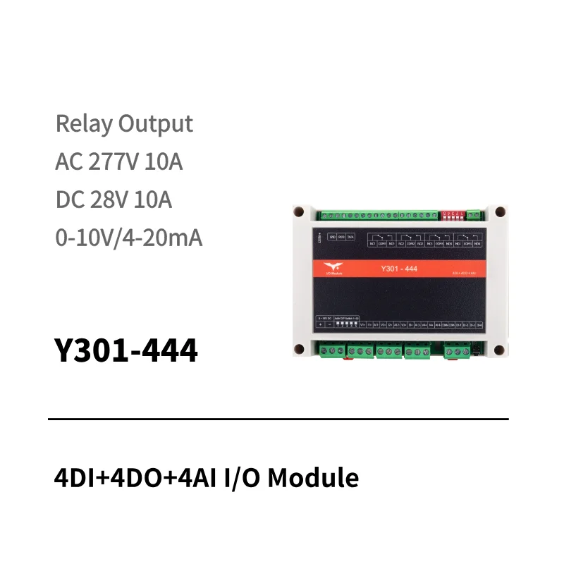 I/O Modules with 4 digital inputs & 4 digital outputs (relay output) & 4 anlog inputs