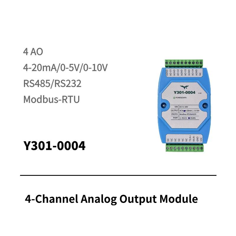 8-channel analog output module for industrial IoT automation